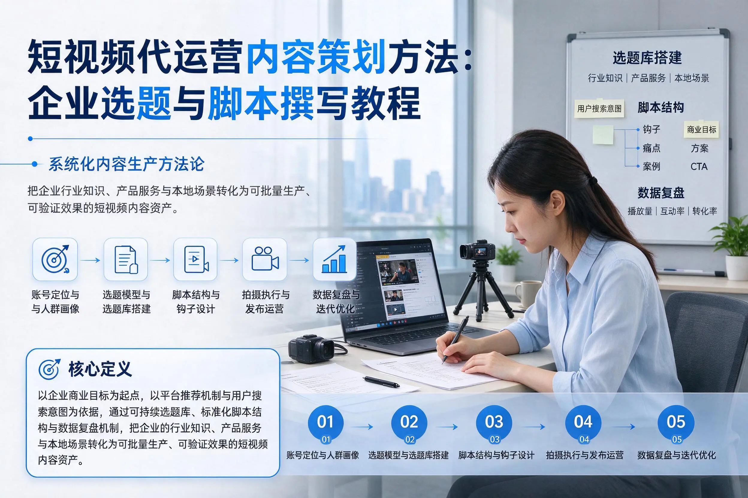短视频代运营内容策划方法:仙桃企业选题与脚本撰写教程