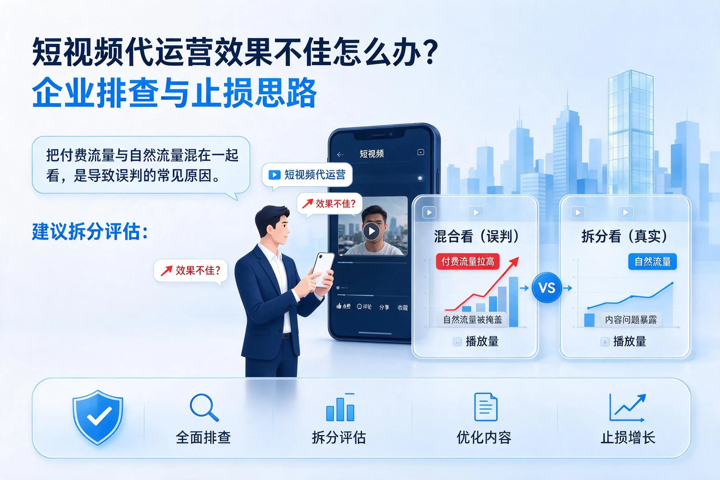 短视频代运营效果不佳怎么办？仙桃企业排查与止损思路