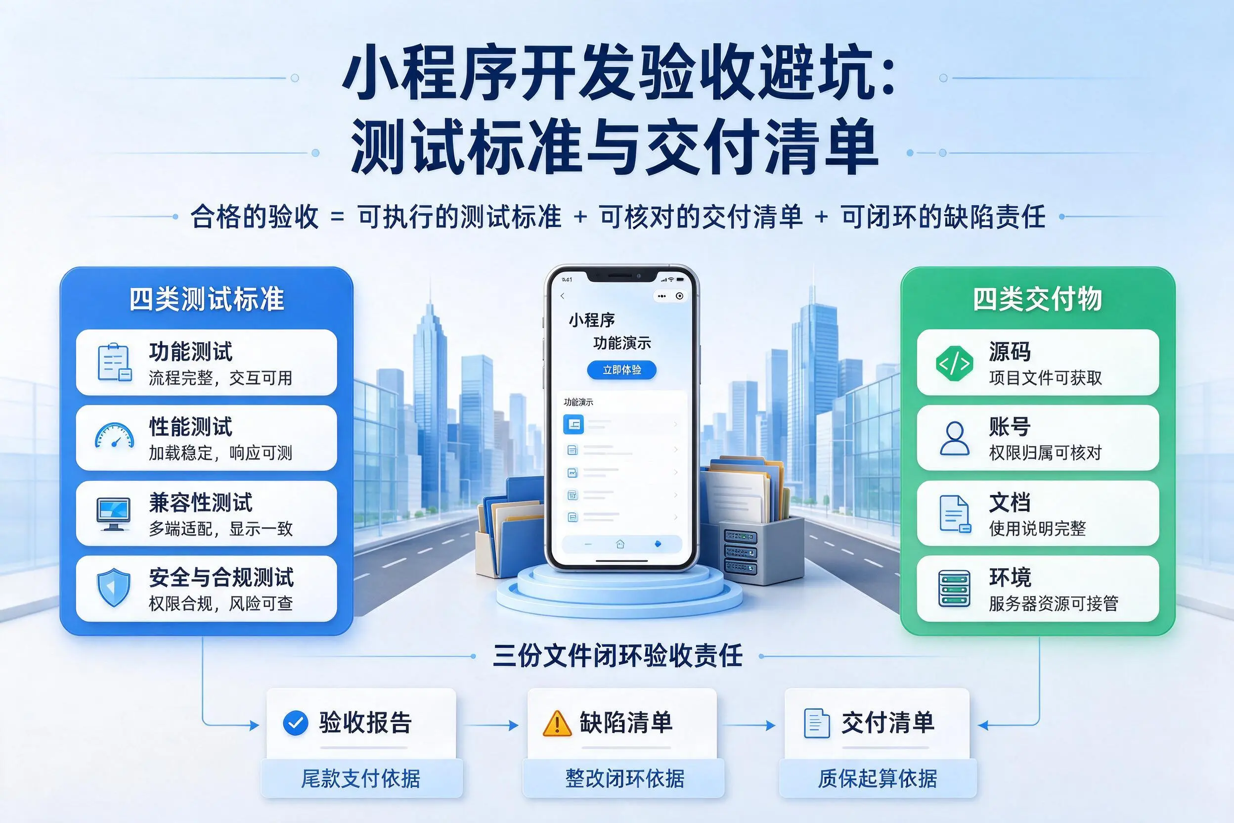 仙桃小程序开发验收避坑:测试标准与交付清单