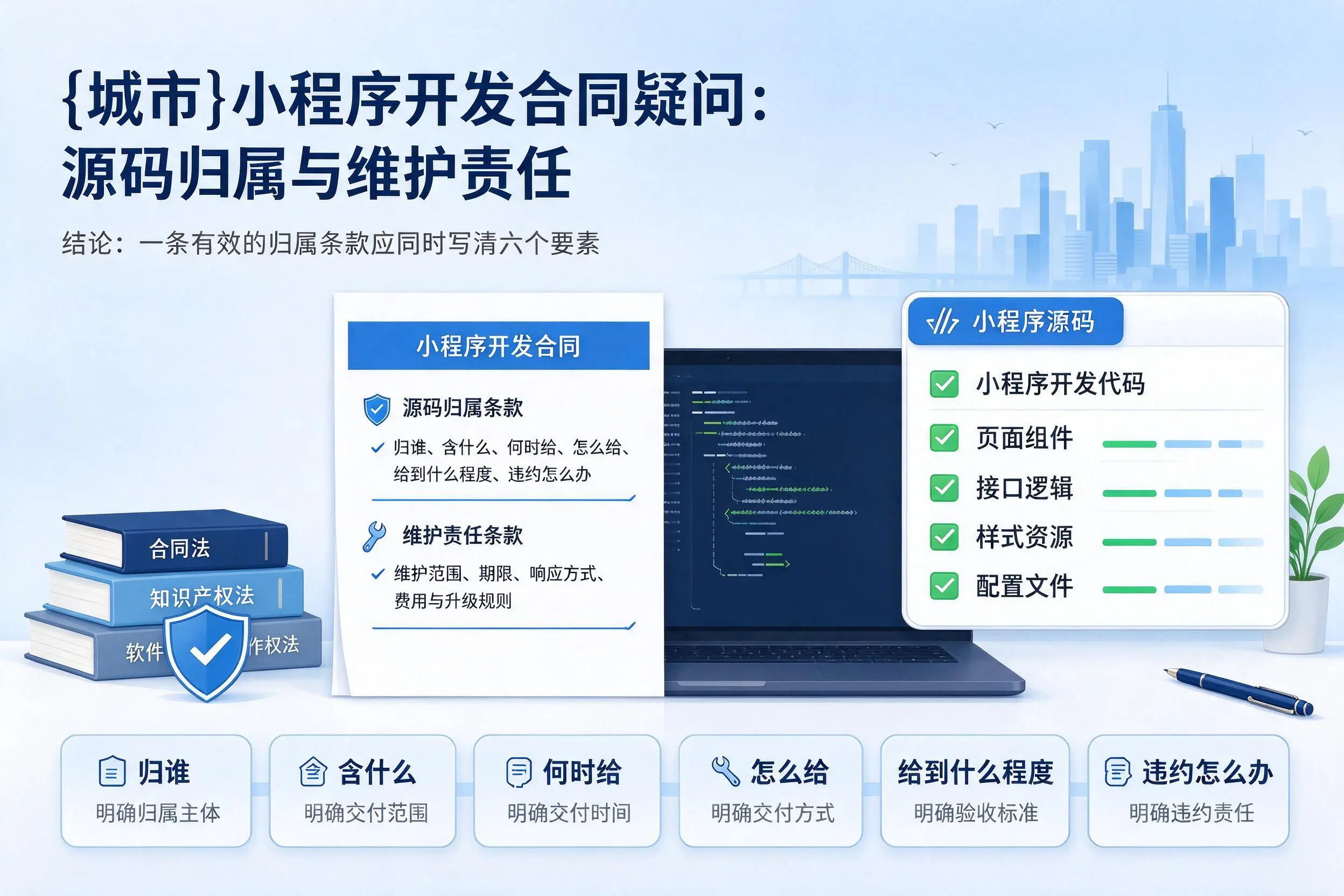 仙桃小程序开发合同疑问:源码归属与维护责任
