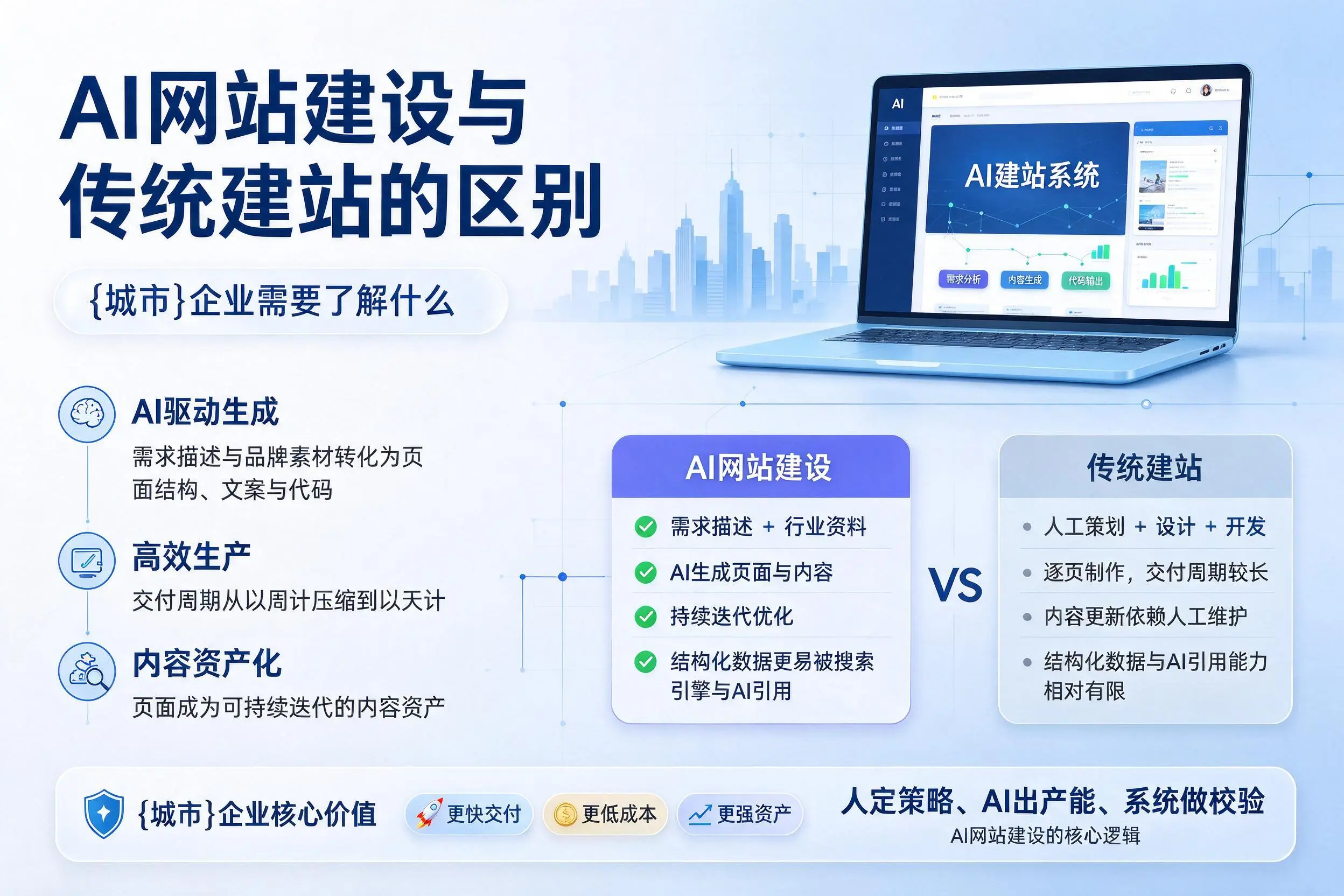 AI网站建设与传统建站的区别，仙桃企业需要了解什么