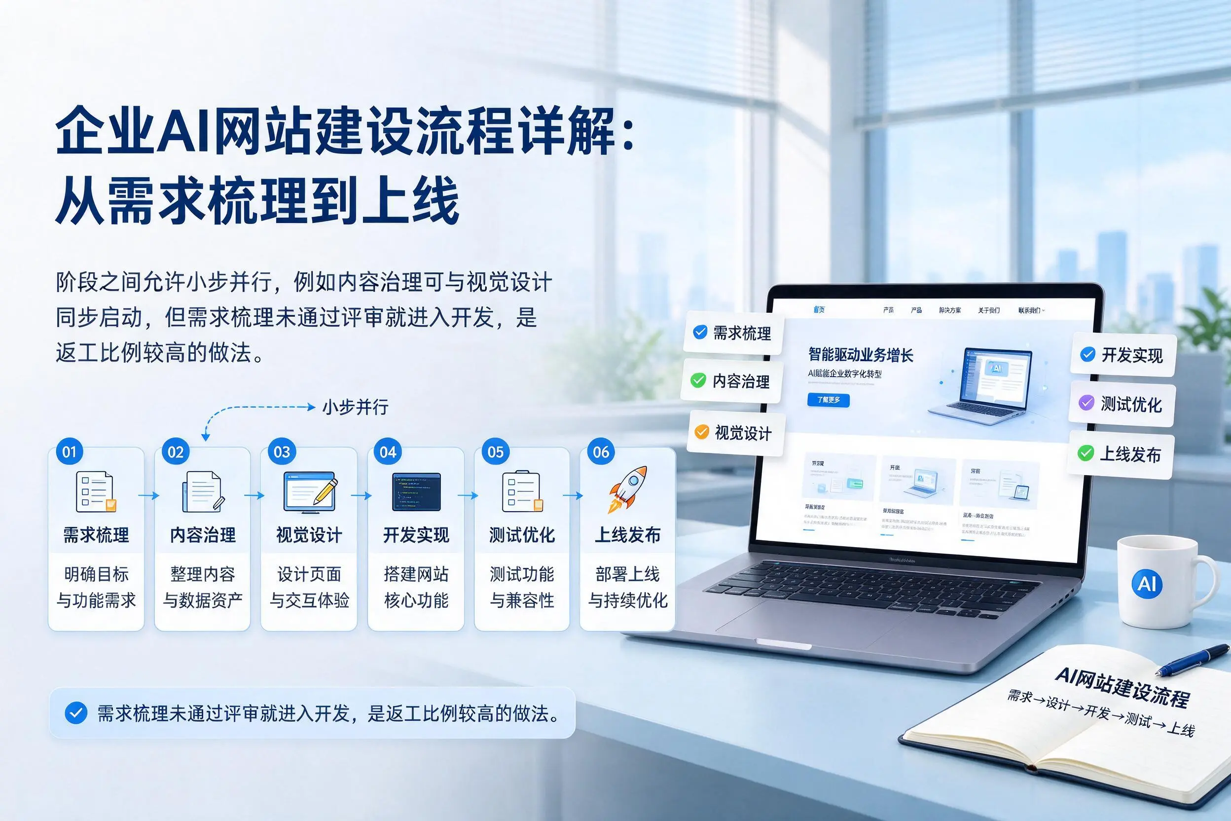 仙桃企业AI网站建设流程详解：从需求梳理到上线