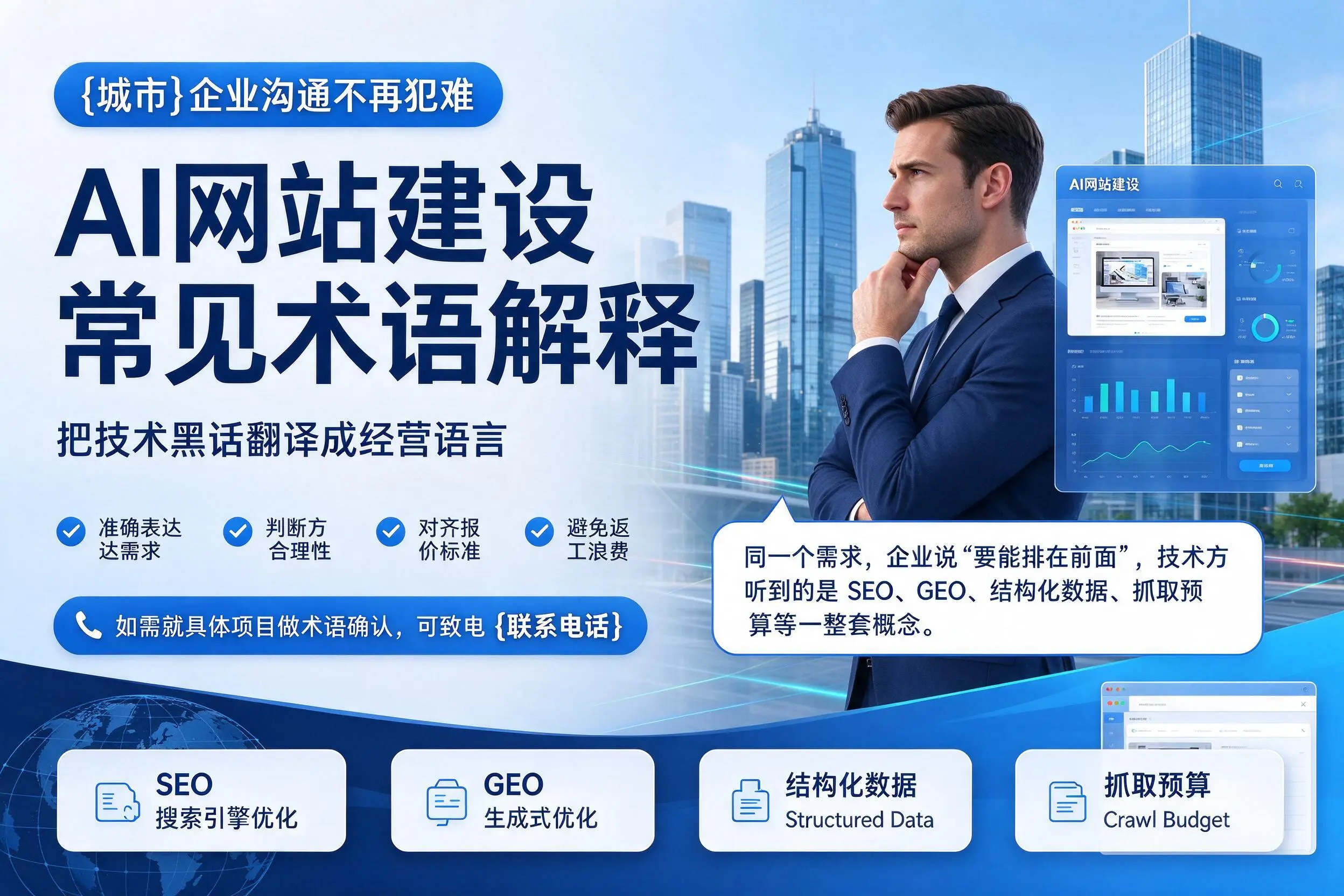 AI网站建设常见术语解释,仙桃企业沟通不再犯难