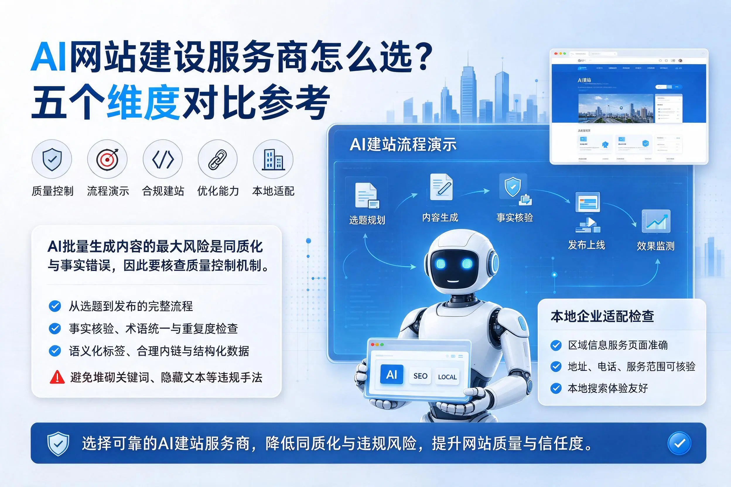 仙桃AI网站建设服务商怎么选?五个维度对比参考