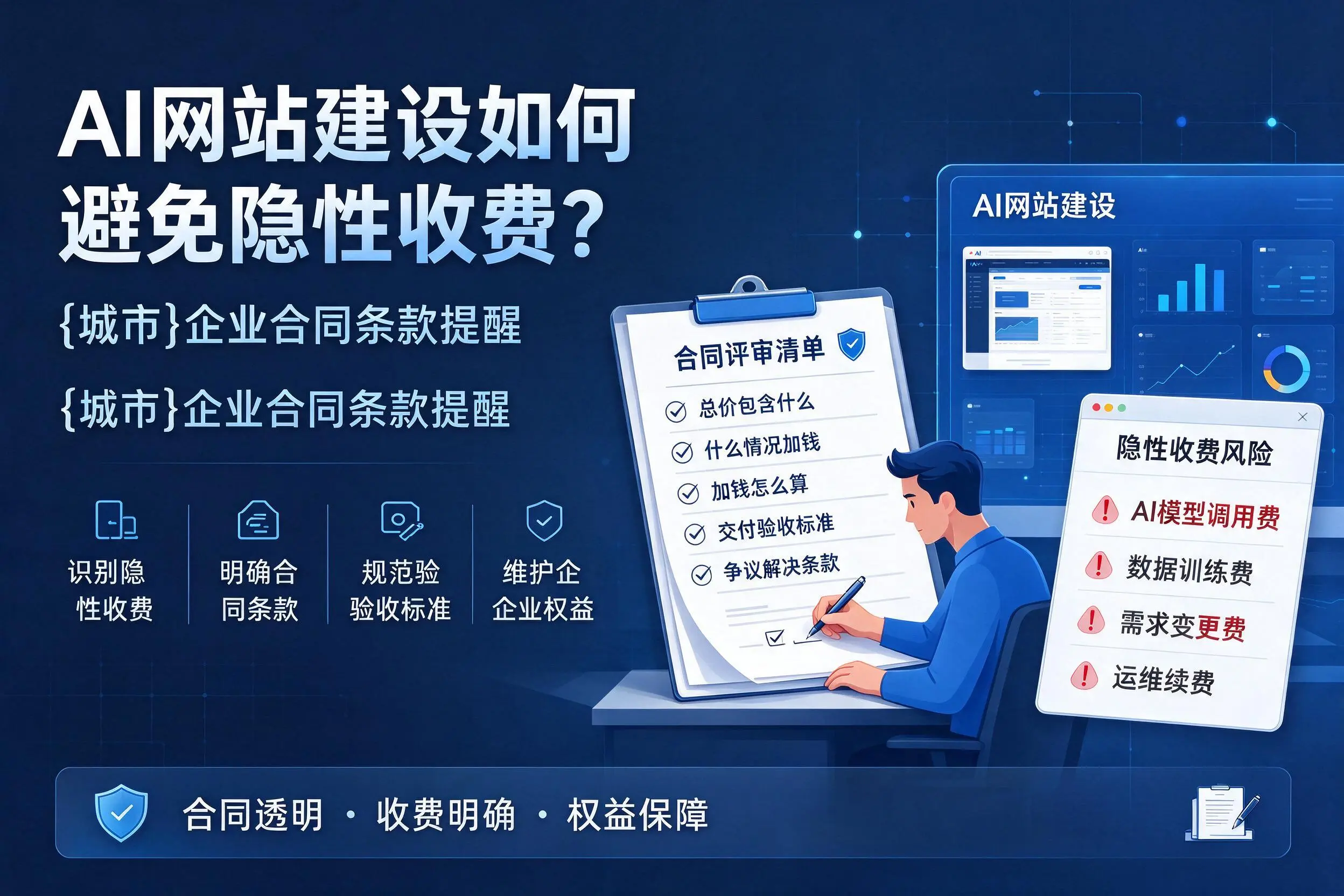 AI网站建设如何避免隐性收费?仙桃企业合同条款提醒