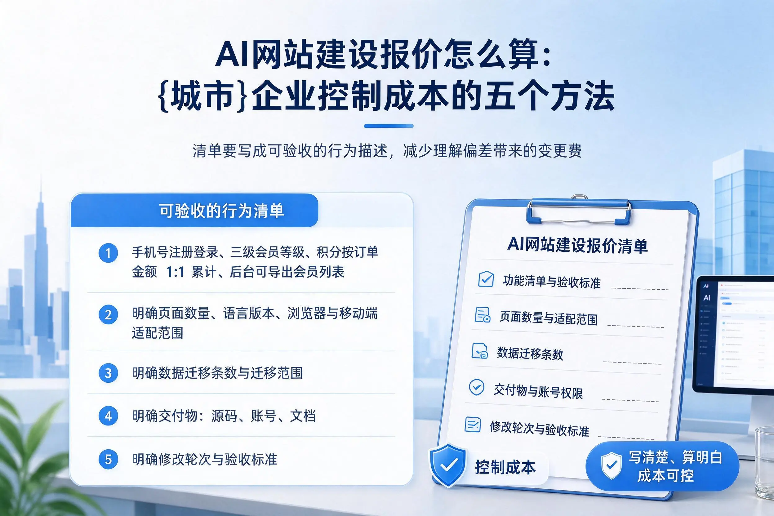 AI网站建设报价怎么算：仙桃企业控制成本的五个方法